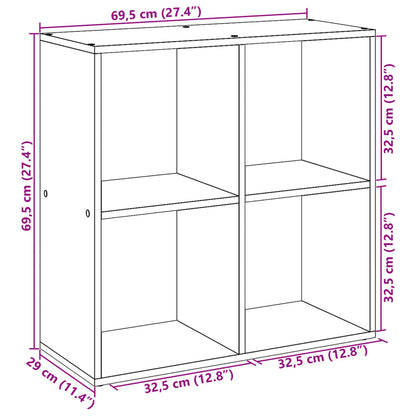 vidaXL Room Divider Bookcase Sonoma Oak 69,5x29x69,5 cm Engineered Wood