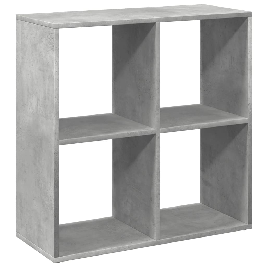 vidaXL Room Divider Bookcase Concrete Grey 69,5x29x69,5 cm Engineered Wood