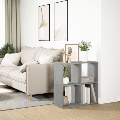 vidaXL Room Divider Bookcase Concrete Grey 69,5x29x69,5 cm Engineered Wood