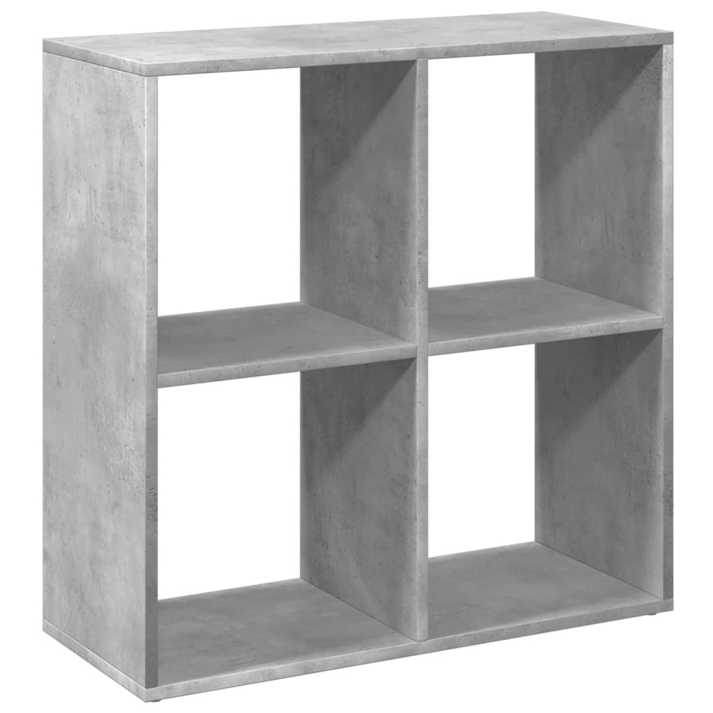 vidaXL Room Divider Bookcase Concrete Grey 69,5x29x69,5 cm Engineered Wood
