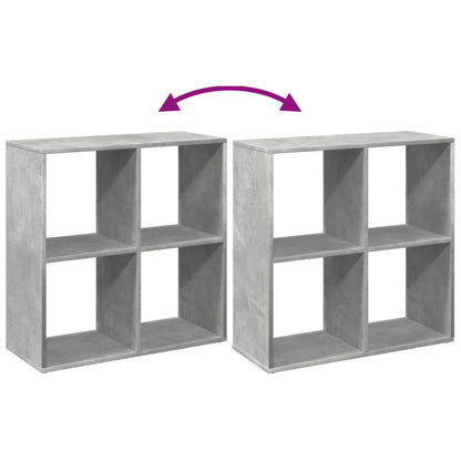 vidaXL Room Divider Bookcase Concrete Grey 69,5x29x69,5 cm Engineered Wood