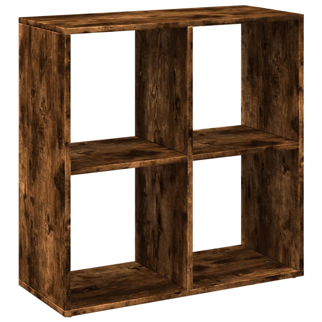 vidaXL Room Divider Bookcase Smoked Oak 69,5x29x69,5 cm Engineered Wood