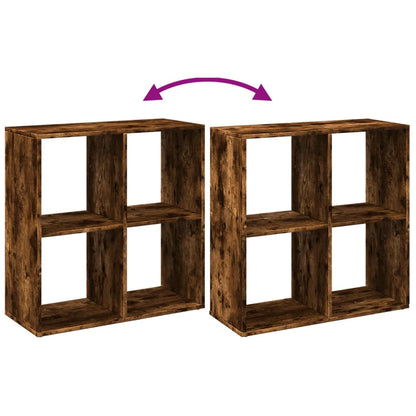 vidaXL Room Divider Bookcase Smoked Oak 69,5x29x69,5 cm Engineered Wood