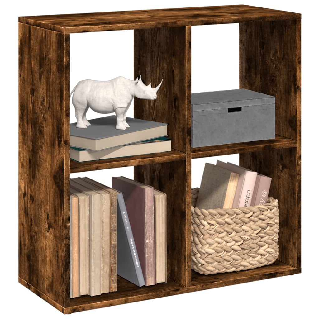 vidaXL Room Divider Bookcase Smoked Oak 69,5x29x69,5 cm Engineered Wood