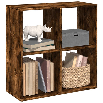 vidaXL Room Divider Bookcase Smoked Oak 69,5x29x69,5 cm Engineered Wood