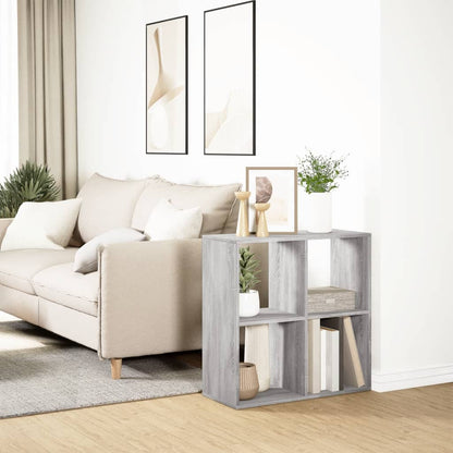 vidaXL Room Divider Bookcase Grey Sonoma 69,5x29x69,5 cm Engineered Wood