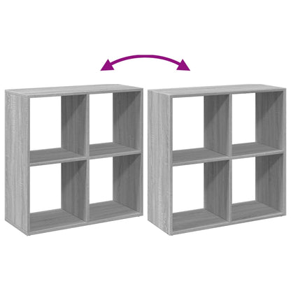 vidaXL Room Divider Bookcase Grey Sonoma 69,5x29x69,5 cm Engineered Wood