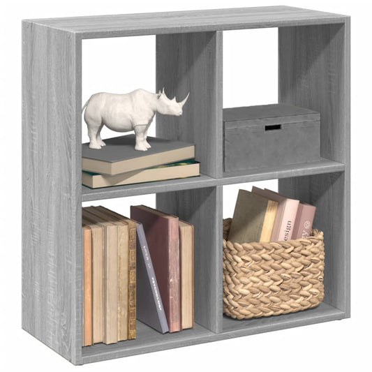 vidaXL Room Divider Bookcase Grey Sonoma 69,5x29x69,5 cm Engineered Wood