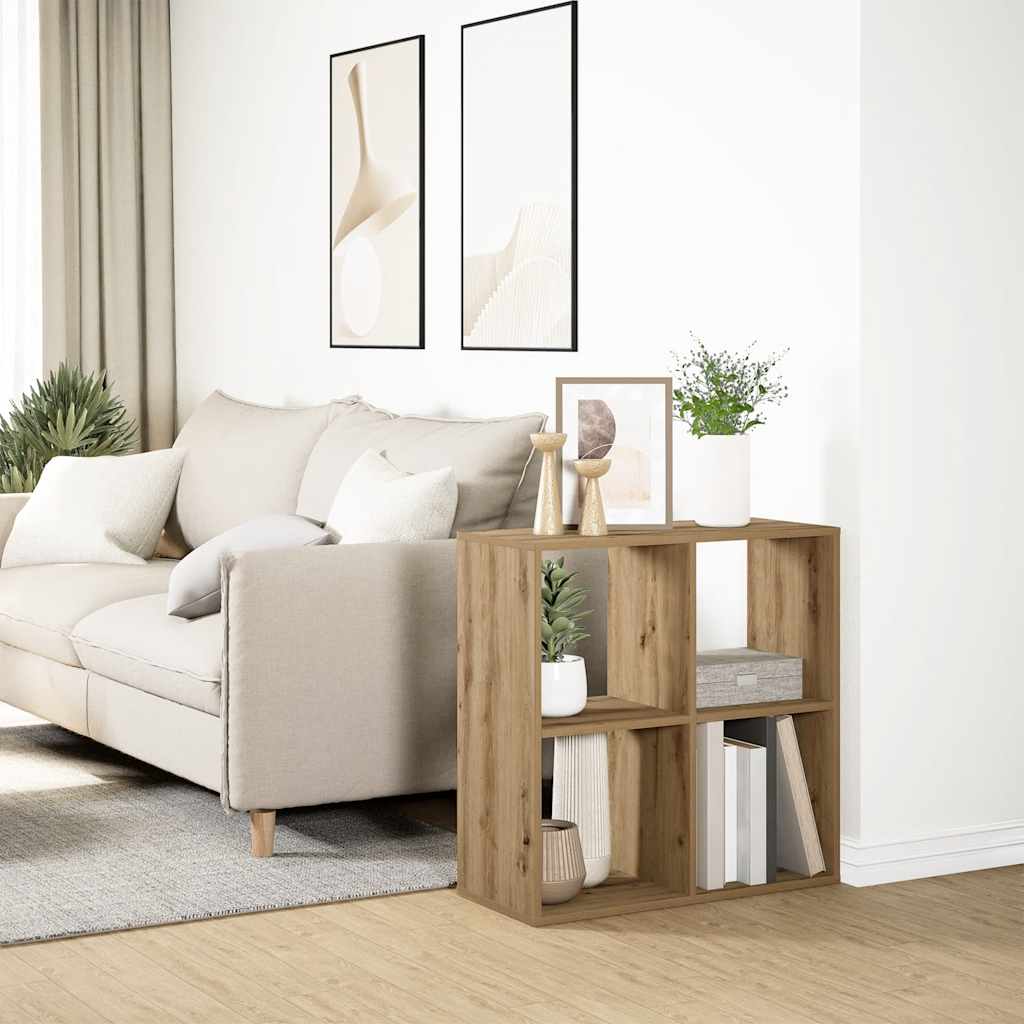 vidaXL Room Divider Bookcase Artisan Oak 69,5x29x69,5 cm Engineered Wood