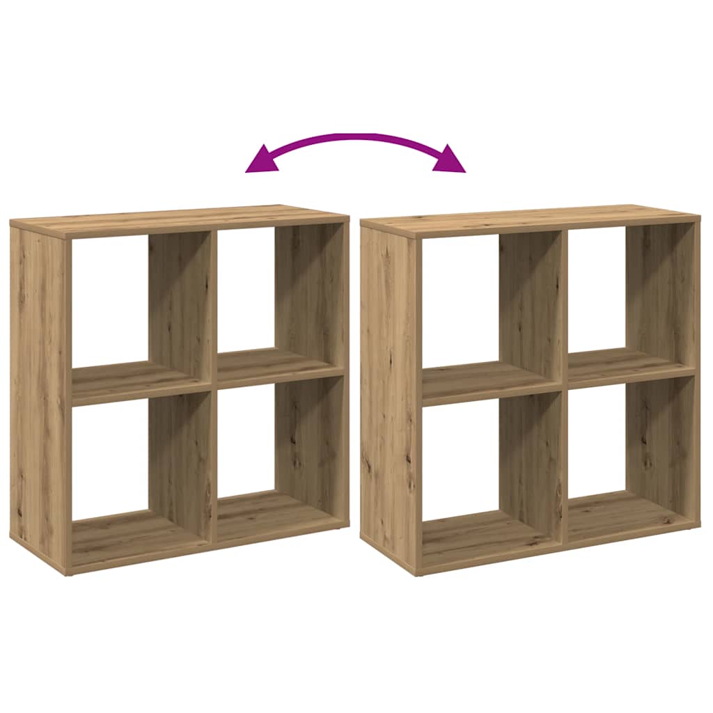 vidaXL Room Divider Bookcase Artisan Oak 69,5x29x69,5 cm Engineered Wood
