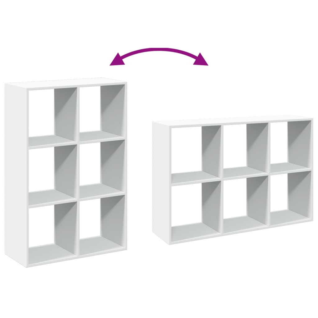 vidaXL Room Divider Bookcase White 69,5x29x103,5 cm Engineered Wood
