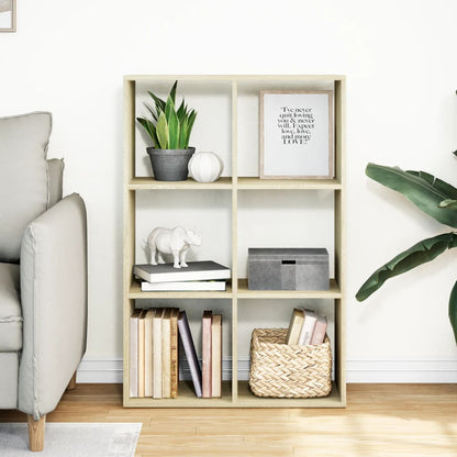 vidaXL Room Divider Bookcase Sonoma Oak 69,5x29x103,5 cm Engineered Wood