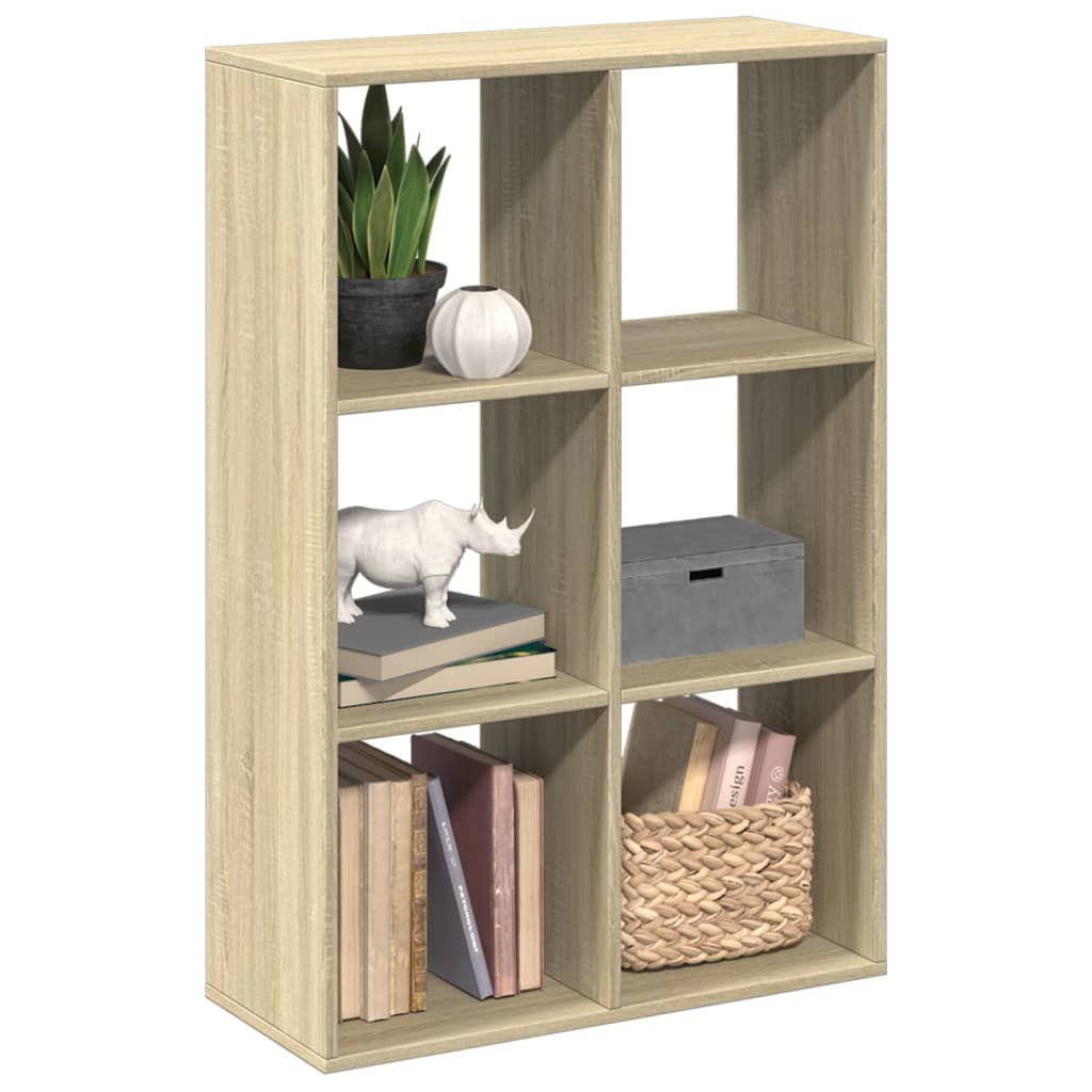 vidaXL Room Divider Bookcase Sonoma Oak 69,5x29x103,5 cm Engineered Wood