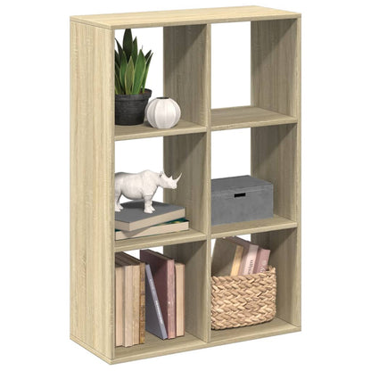 vidaXL Room Divider Bookcase Sonoma Oak 69,5x29x103,5 cm Engineered Wood