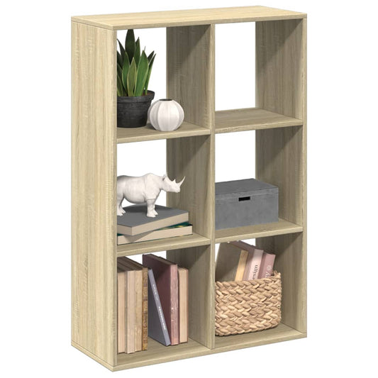 vidaXL Room Divider Bookcase Sonoma Oak 69,5x29x103,5 cm Engineered Wood