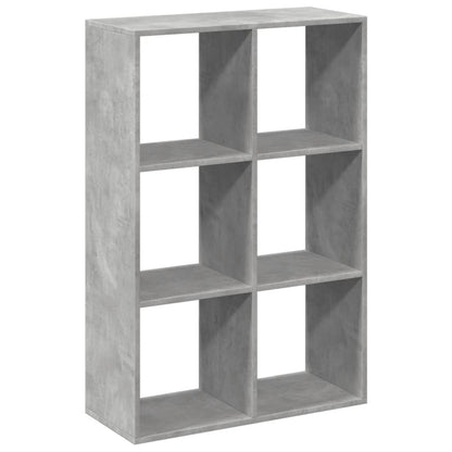 vidaXL Room Divider Bookcase Concrete Grey 69,5x29x103,5 cm Engineered Wood