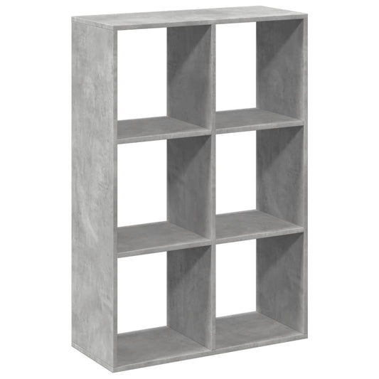 vidaXL Room Divider Bookcase Concrete Grey 69,5x29x103,5 cm Engineered Wood