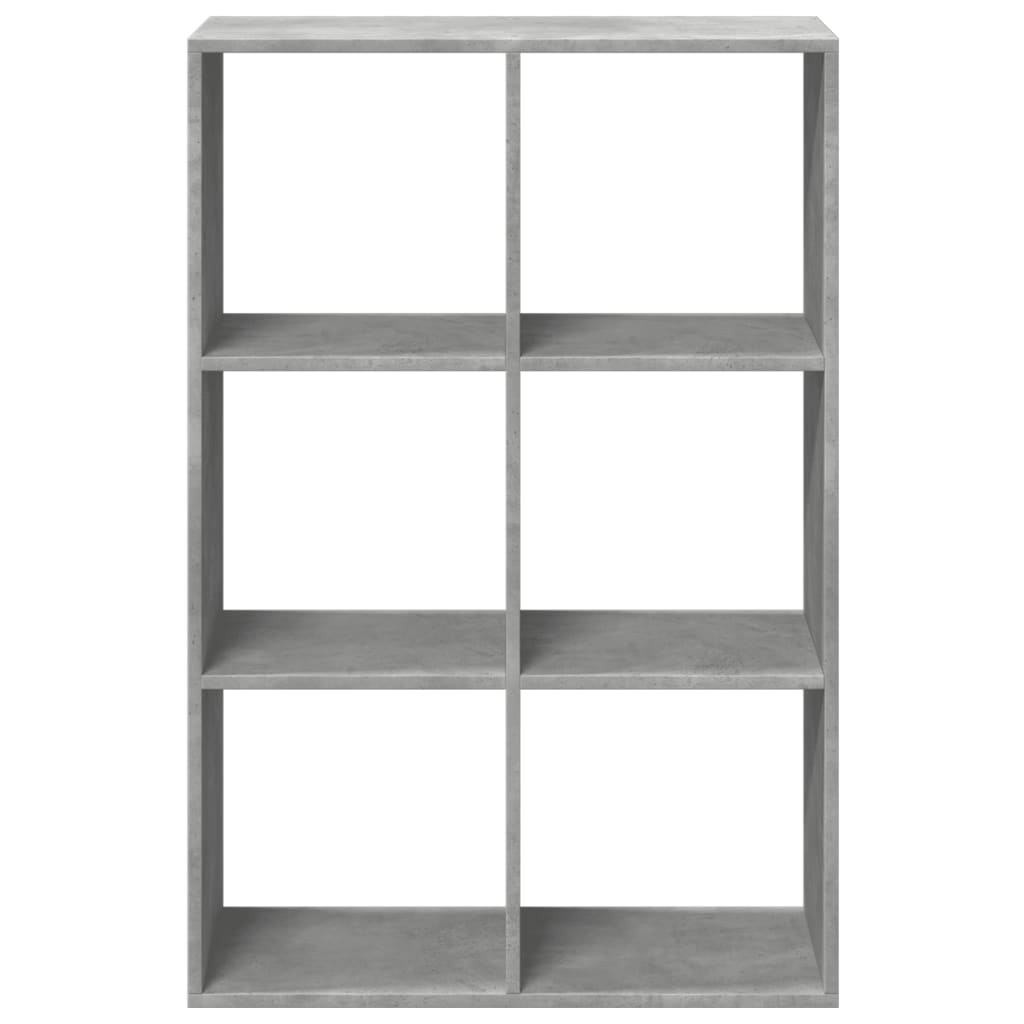 vidaXL Room Divider Bookcase Concrete Grey 69,5x29x103,5 cm Engineered Wood