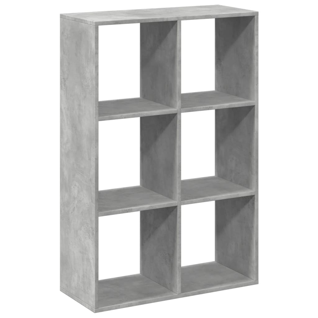 vidaXL Room Divider Bookcase Concrete Grey 69.5x29x103.5 cm Engineered Wood