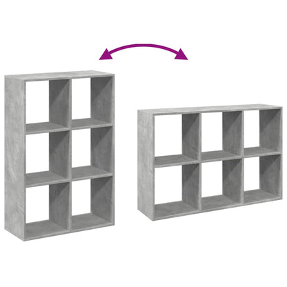 vidaXL Room Divider Bookcase Concrete Grey 69,5x29x103,5 cm Engineered Wood