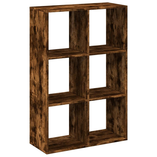 vidaXL Room Divider Bookcase Smoked Oak 69,5x29x103,5 cm Engineered Wood