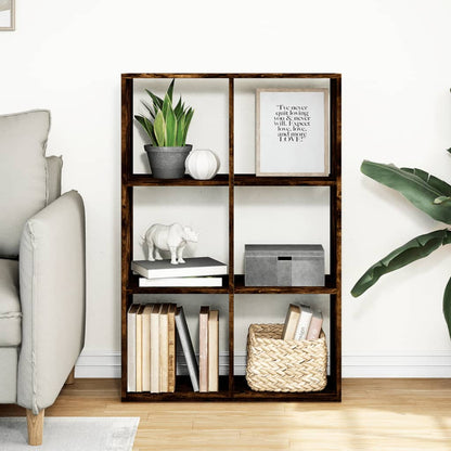 vidaXL Room Divider Bookcase Smoked Oak 69,5x29x103,5 cm Engineered Wood