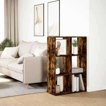 vidaXL Room Divider Bookcase Smoked Oak 69,5x29x103,5 cm Engineered Wood