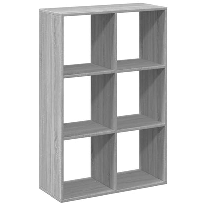 vidaXL Room Divider Bookcase Grey Sonoma 69,5x29x103,5 cm Engineered Wood