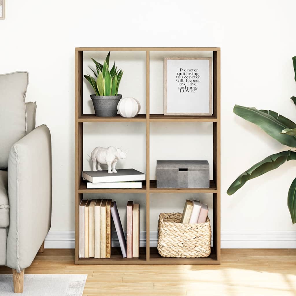 vidaXL Room Divider Bookcase Artisan Oak 69,5x29x103,5 cm Engineered Wood