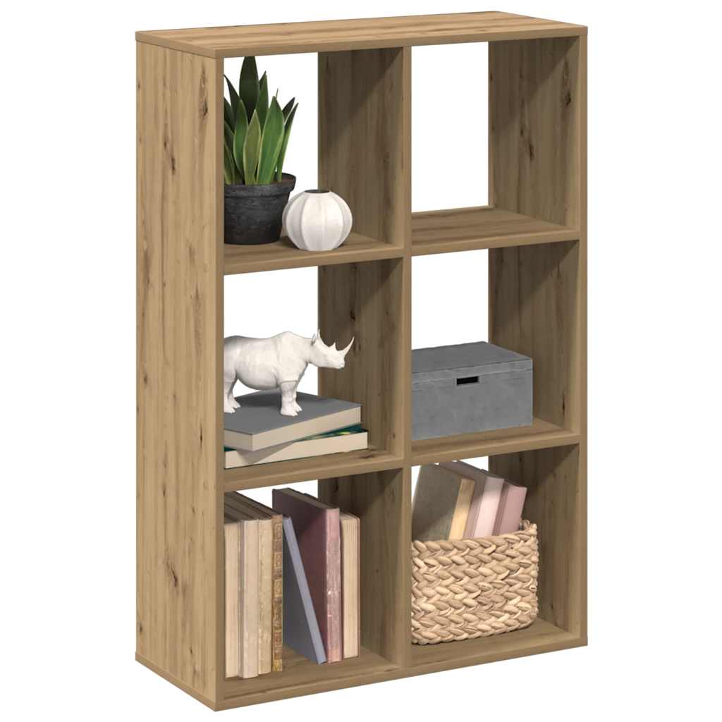 vidaXL Room Divider Bookcase Artisan Oak 69,5x29x103,5 cm Engineered Wood