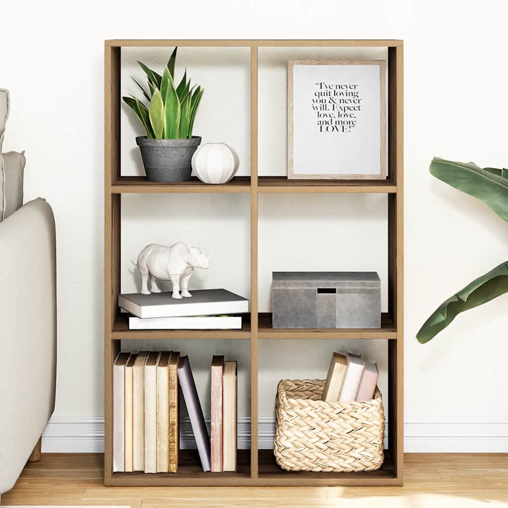 vidaXL Room Divider Bookcase Artisan Oak 69.5x29x103.5 cm