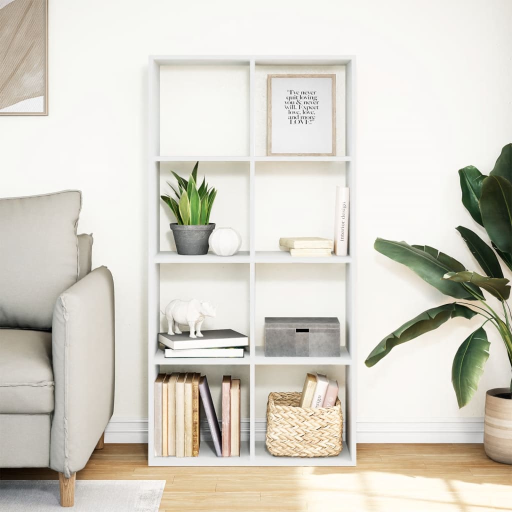 vidaXL Room Divider Bookcase White 69,5x29x137,5 cm Engineered Wood