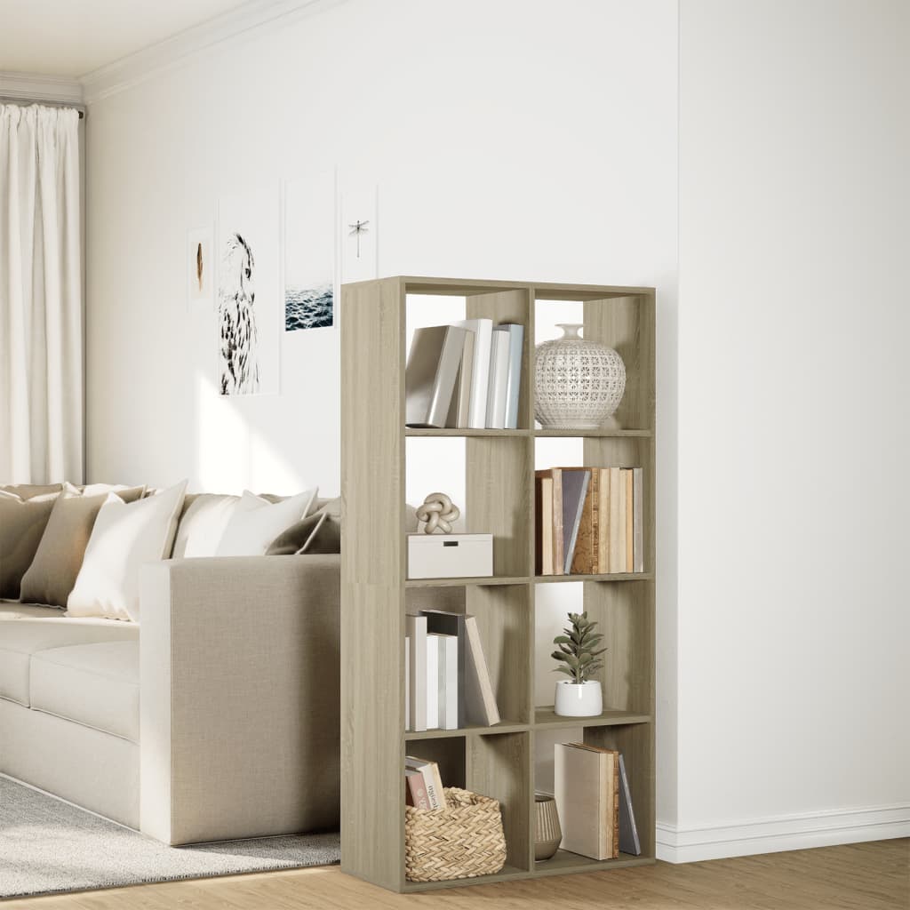 vidaXL Room Divider Bookcase Sonoma Oak 69,5x29x137,5 cm Engineered Wood