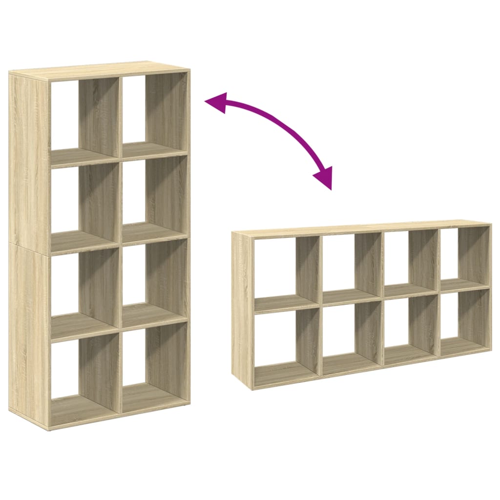 vidaXL Room Divider Bookcase Sonoma Oak 69,5x29x137,5 cm Engineered Wood