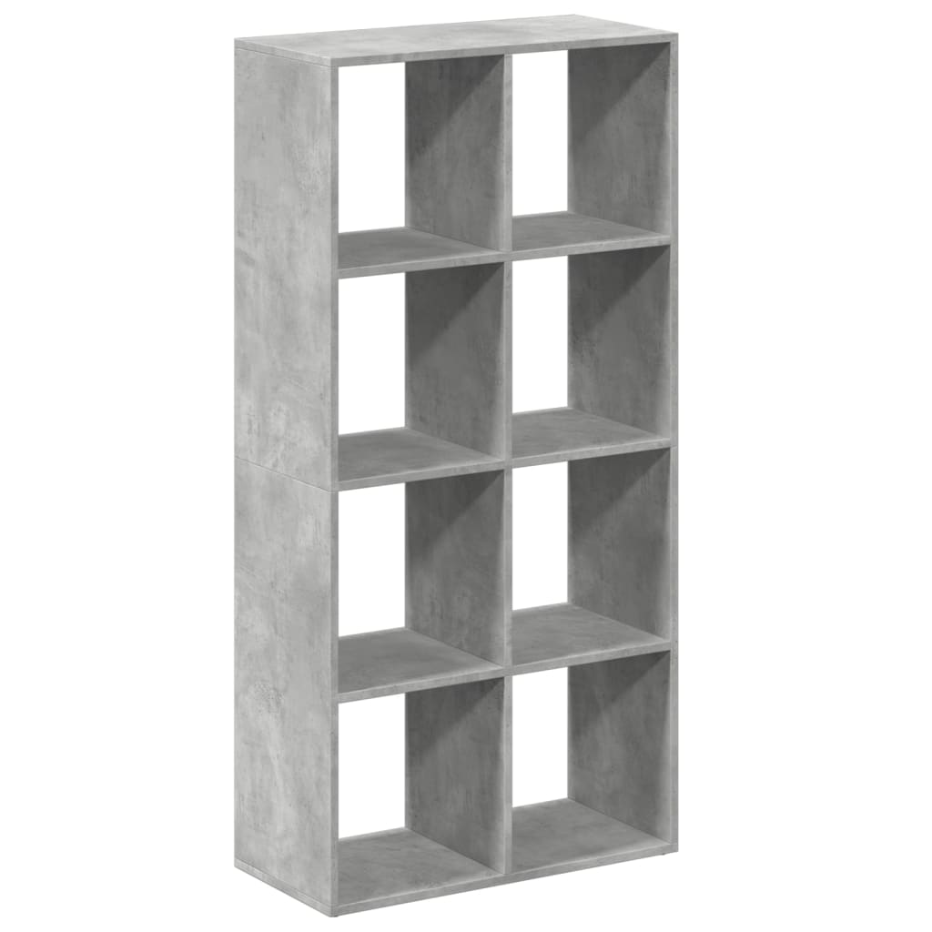 vidaXL Room Divider Bookcase Concrete Grey 69,5x29x137,5 cm Engineered Wood