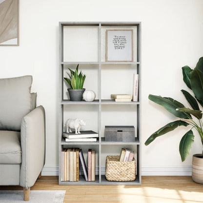 vidaXL Room Divider Bookcase Concrete Grey 69,5x29x137,5 cm Engineered Wood