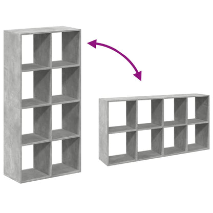 vidaXL Room Divider Bookcase Concrete Grey 69,5x29x137,5 cm Engineered Wood