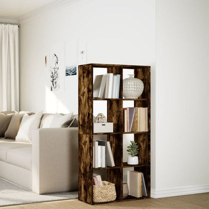 vidaXL Room Divider Bookcase Smoked Oak 69,5x29x137,5 cm Engineered Wood