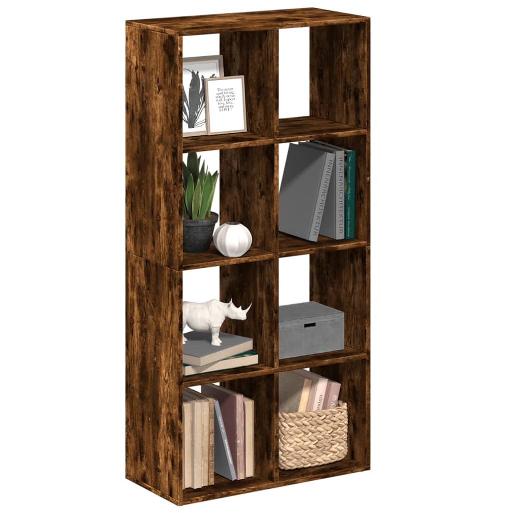 vidaXL Room Divider Bookcase Smoked Oak 69,5x29x137,5 cm Engineered Wood