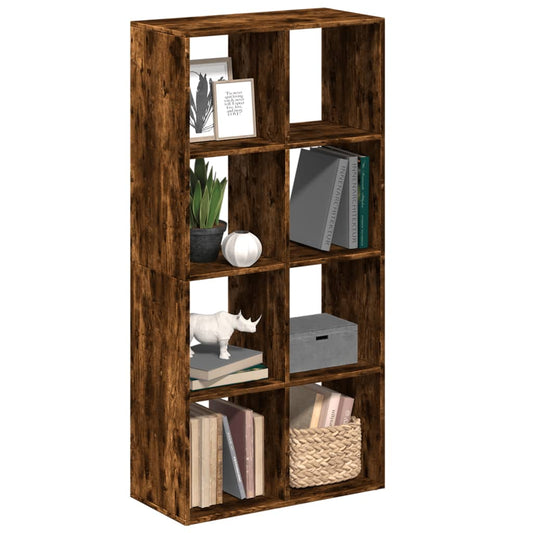 vidaXL Room Divider Bookcase Smoked Oak 69,5x29x137,5 cm Engineered Wood