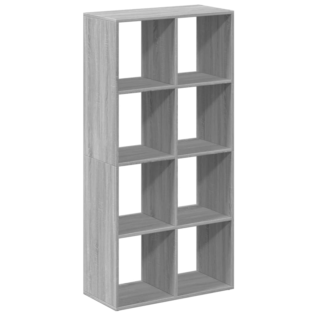 vidaXL Room Divider Bookcase Grey Sonoma 69,5x29x137,5 cm Engineered Wood