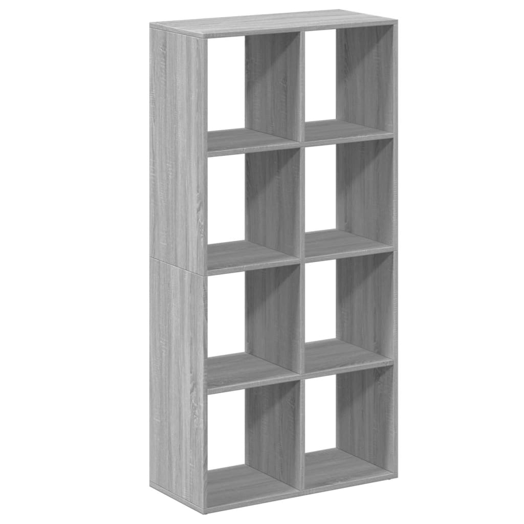 vidaXL Room Divider Bookcase Grey Sonoma 69,5x29x137,5 cm Engineered Wood