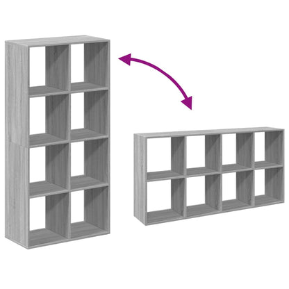 vidaXL Room Divider Bookcase Grey Sonoma 69,5x29x137,5 cm Engineered Wood