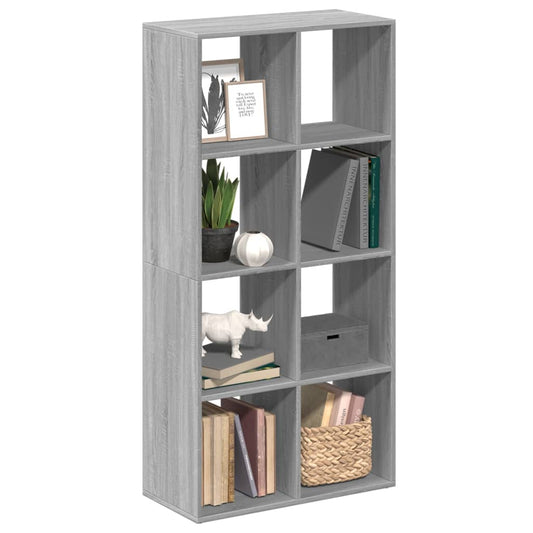 vidaXL Room Divider Bookcase Grey Sonoma 69,5x29x137,5 cm Engineered Wood