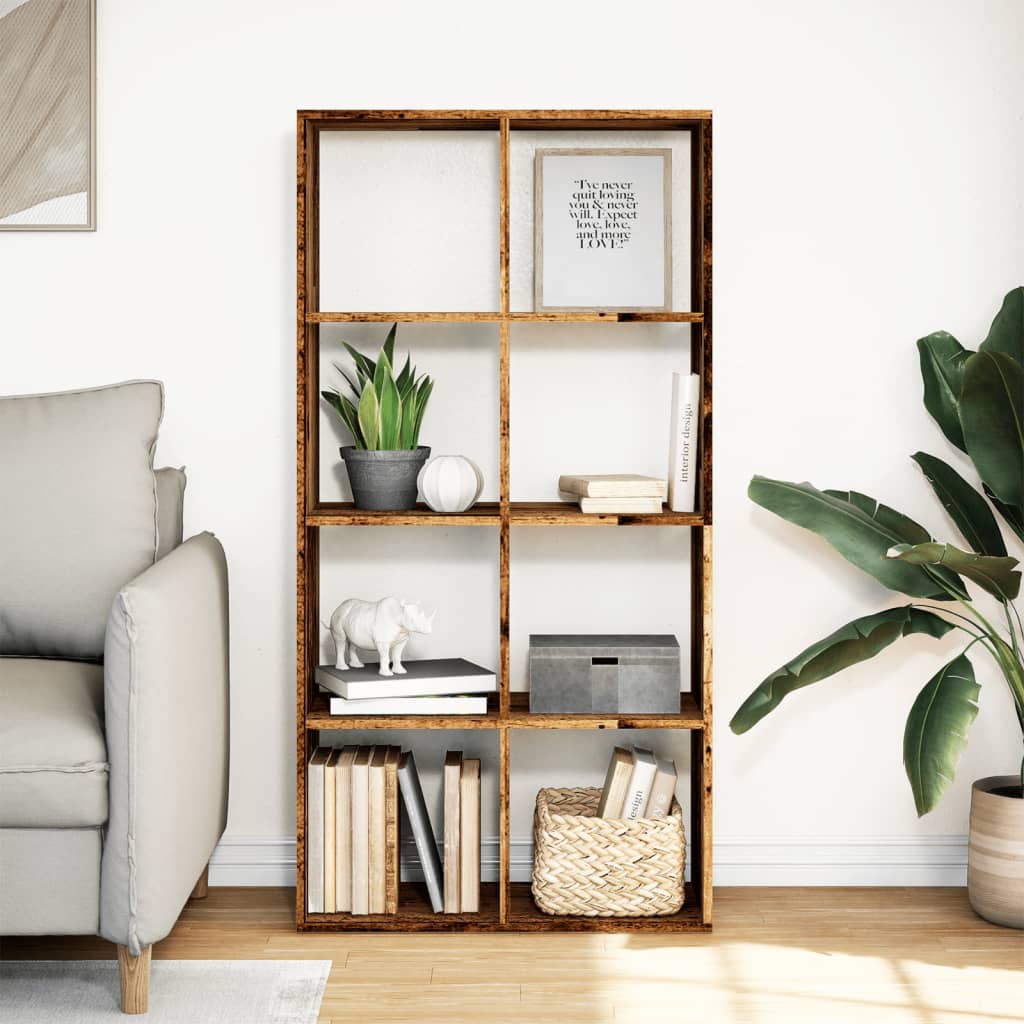 vidaXL Room Divider Bookcase Old Wood 69,5x29x137,5 cm Engineered Wood