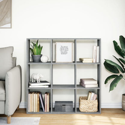 vidaXL Room Divider Bookcase Concrete Grey 102x29x103,5 cm Engineered Wood