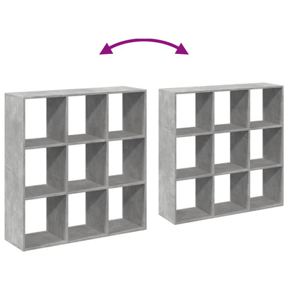 vidaXL Room Divider Bookcase Concrete Grey 102x29x103,5 cm Engineered Wood