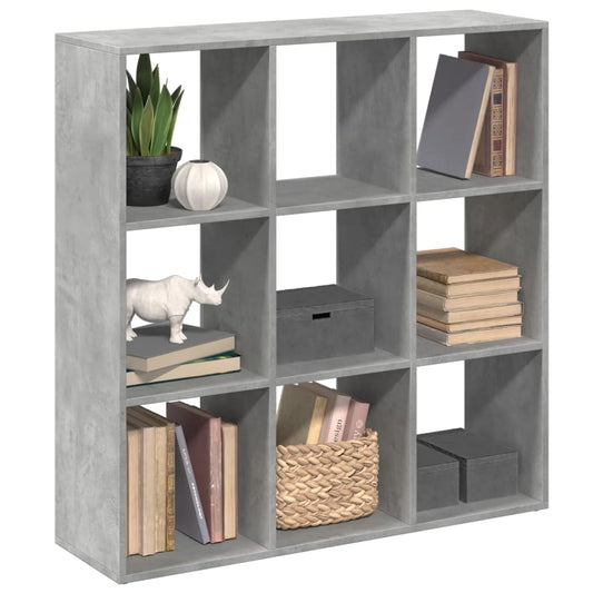 vidaXL Room Divider Bookcase Concrete Grey 102x29x103,5 cm Engineered Wood