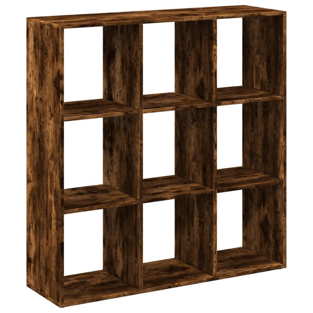 vidaXL Room Divider Bookcase Smoked Oak 102x29x103.5cm Engineered Wood