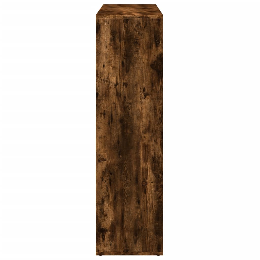 vidaXL Room Divider Bookcase Smoked Oak 102x29x103.5cm Engineered Wood
